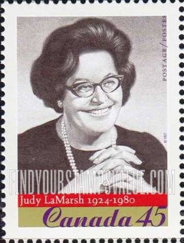 FindYourStampsValue: Famous Politicians: Judy LaMarsh (1924-80)