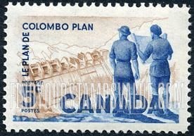 FindYourStampsValue: Power Plant and Men Holding Blueprint