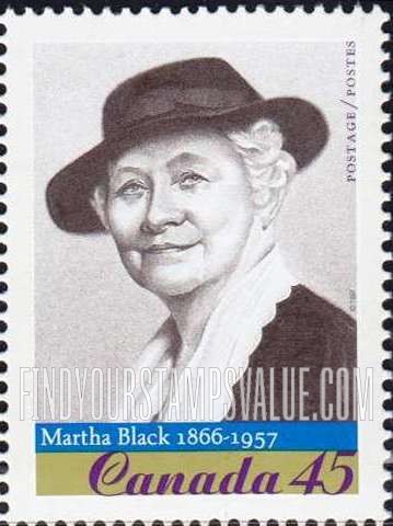 FindYourStampsValue: Famous Politicians: Martha Black (1866-1957).