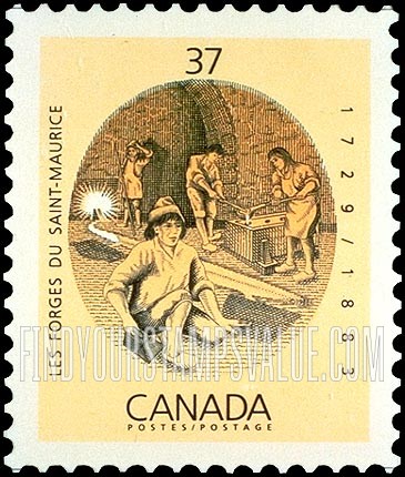 FindYourStampsValue: Les Forges Du St. Maurice (1738-1883), Canada’s 1st Industrial Complex