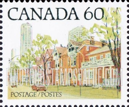 FindYourStampsValue: Street scene, Ontario City.