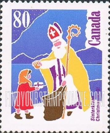FindYourStampsValue: Santa Claus Sinterklaas, girl