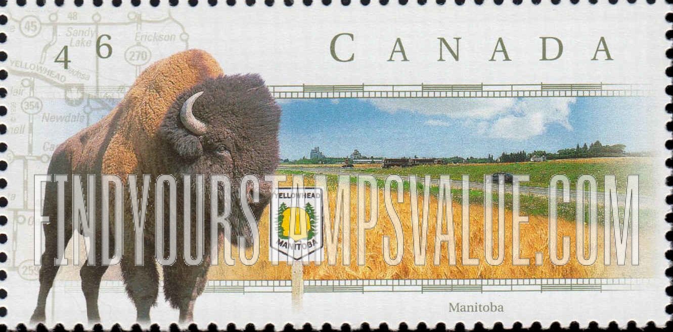 FindYourStampsValue: Yellowhead Highway (PTH 16), Manitoba