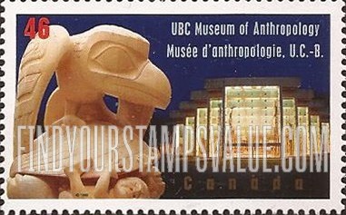 FindYourStampsValue: Univercity of British Columbia’s Museum of Anthropology, 50th Anniversary