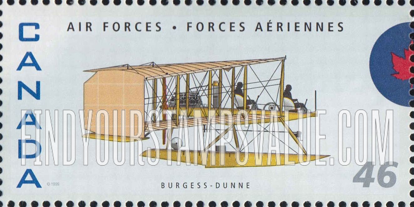 FindYourStampsValue: Airplanes: Burgess-Dunne seaplane