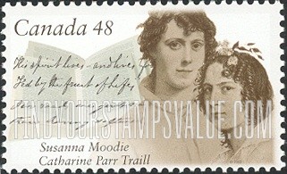 FindYourStampsValue: Authors: Susanna Moodie (1803-85), and Catharine Parr Traill (1802-99).