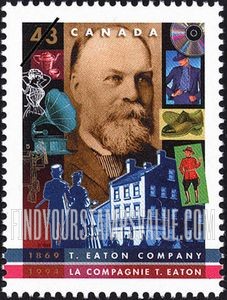 FindYourStampsValue: T. Eaton Company, 125th Anniversary