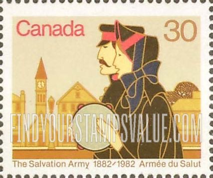FindYourStampsValue: Centenary of Salvation Army in Canada