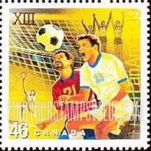 FindYourStampsValue: 1999 Pan American Games Winnipeg: Soccer, tennis, medal winners