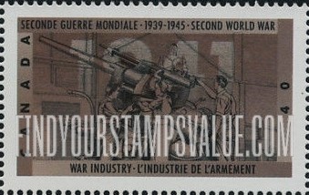 FindYourStampsValue: World War II Type of 1989: War industry