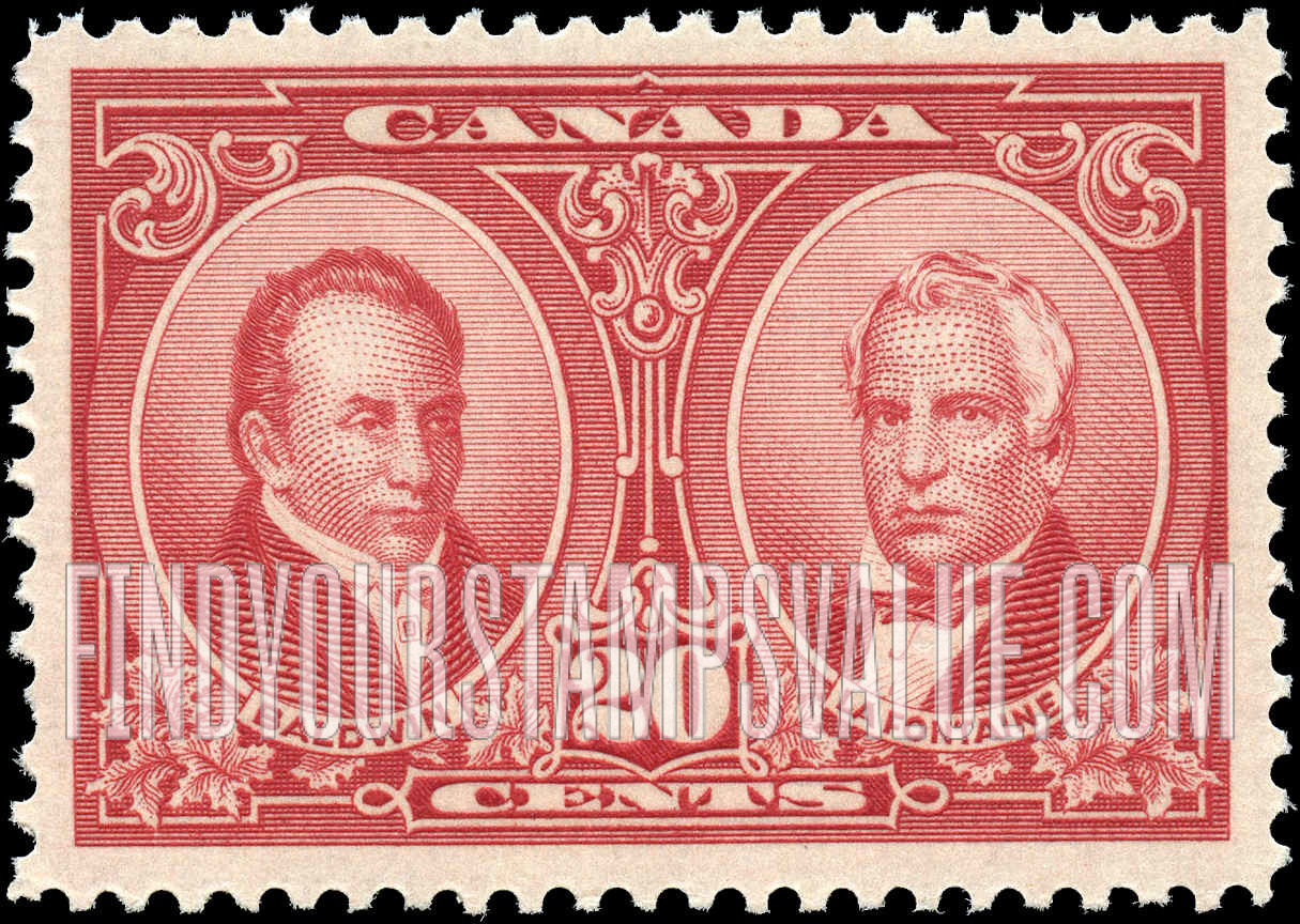 FindYourStampsValue: Robert Baldwin and Sir Louis Hypolyte Lafontaine