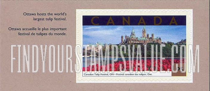 FindYourStampsValue: Tourist Attractions: Canadian Tulip Festival, Ontario.