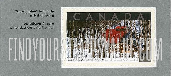 FindYourStampsValue: Tourist Attractions: Sugar bushes, Quebec.