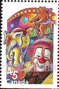 FindYourStampsValue: The Circus: Elephant, bear performing tricks