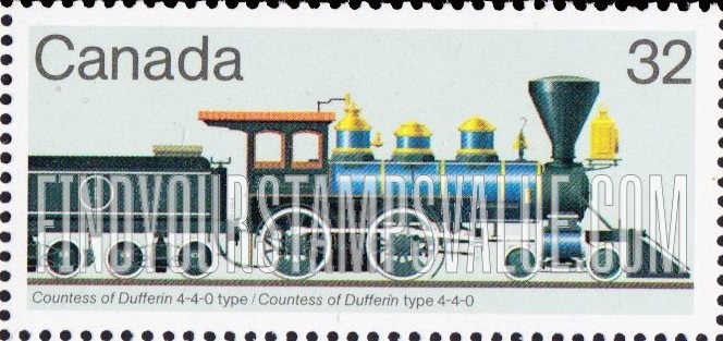 FindYourStampsValue: Steam Locomotives: Countess of Dufferin