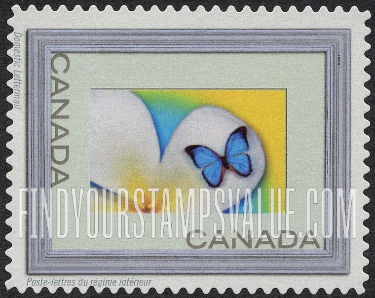 FindYourStampsValue: Butterfly and flower
