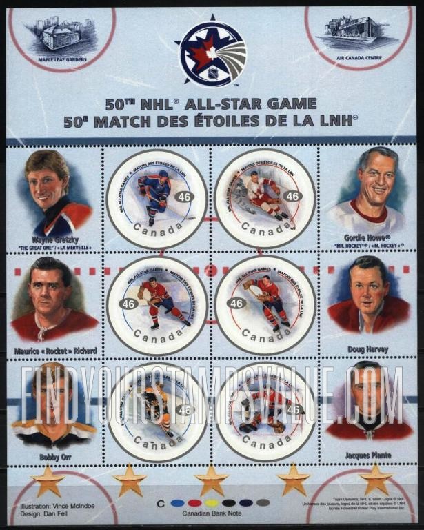 FindYourStampsValue: 50th National Hockey League All-Star Game
