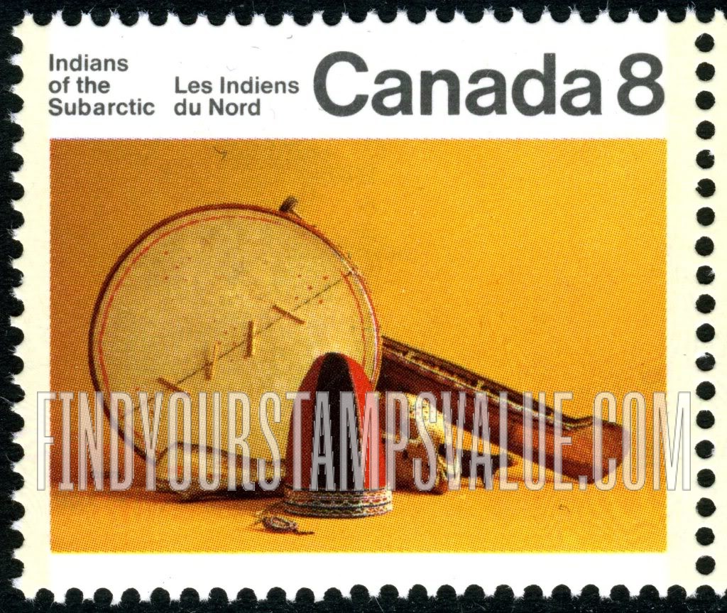 FindYourStampsValue: Indians of Canada: Montagnais-Naskapi artifacts