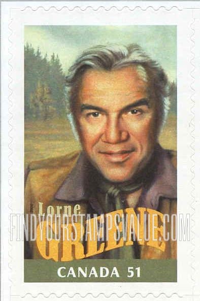 FindYourStampsValue: Canadians in Hollywood: Lorne Greene (1915-87).