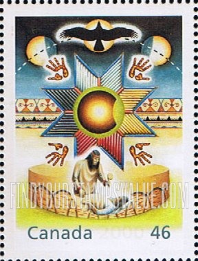 FindYourStampsValue: Canada’s First People: Medicine man.