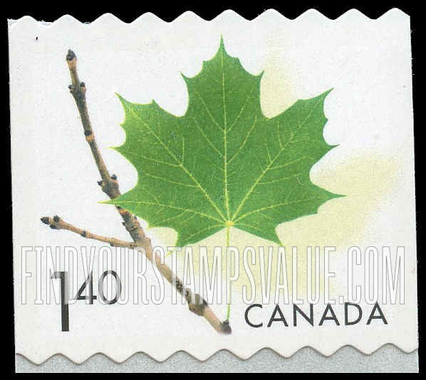 FindYourStampsValue: Maple Leaf Types of 2003: Maple Leaf on twig