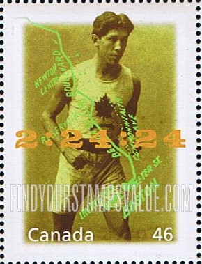 FindYourStampsValue: Canada’s First People: Tom Longboat (1887-1949), marathon runner