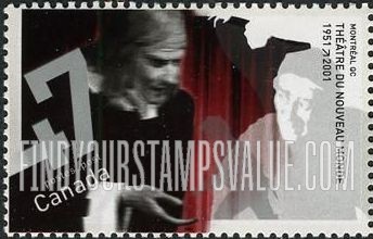 FindYourStampsValue: Theater Anniversaries: The´atre du Nouveau Monde, Montreal, 50th anniv