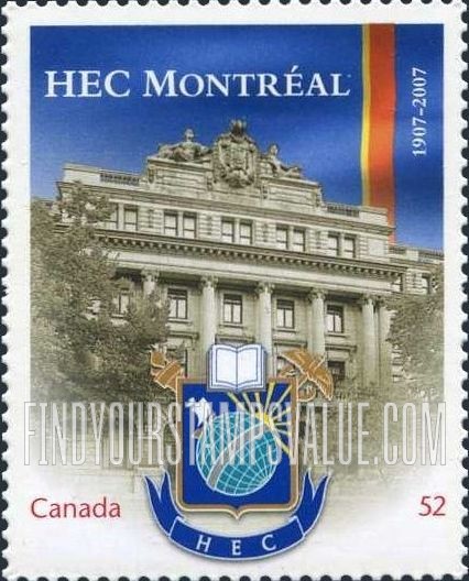 FindYourStampsValue: Universities Type of 2003: HEC Montreal, centennial