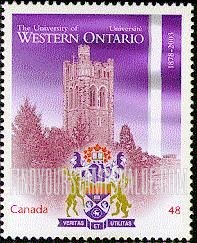 FindYourStampsValue: Universities: University of Western Ontario, London, Ontario, 125 anniversary