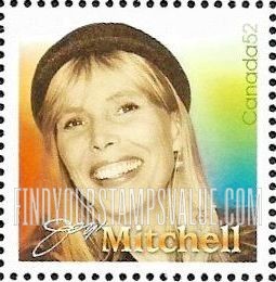 FindYourStampsValue: Popular Singers: Joni Mitchell