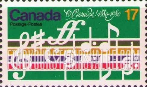 FindYourStampsValue: “O Canada!” Opening Bars