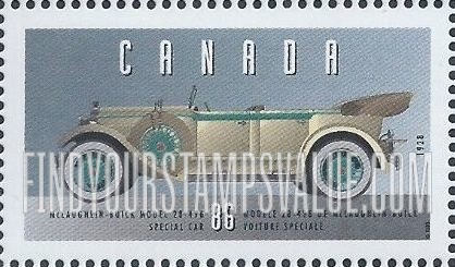 FindYourStampsValue: 1928, McLaughlin-Buick Model 28-496 Special Car