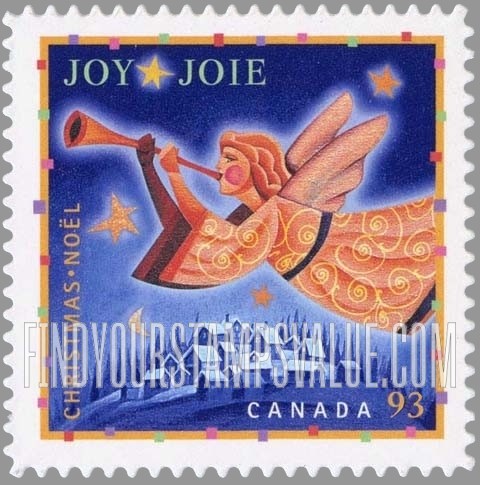 FindYourStampsValue: Christmas: Angel over town