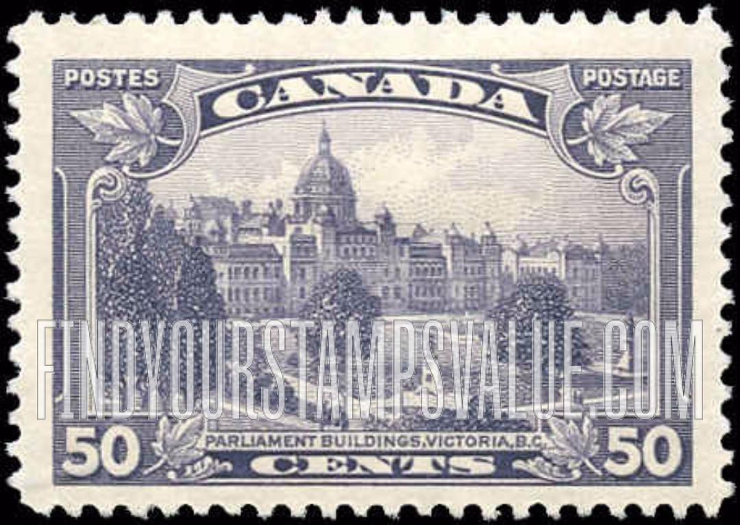 FindYourStampsValue: Parliament Buildings, Victoria,B.C.
