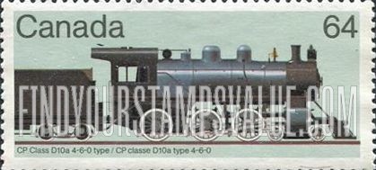 FindYourStampsValue: Steam Locomotives: Canadian Pacific D10a