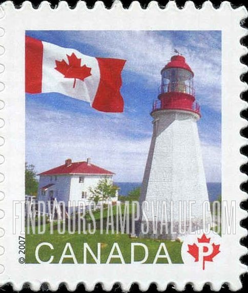 FindYourStampsValue: Flag and Pachena Poin Lighthouse, British Columbia