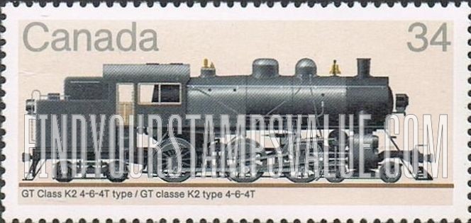 FindYourStampsValue: Locomotives Type of 1984: Grand Trunk K2