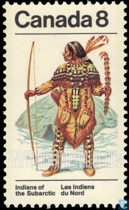 FindYourStampsValue: Indians of Canada: Kutchin ceremonial costume