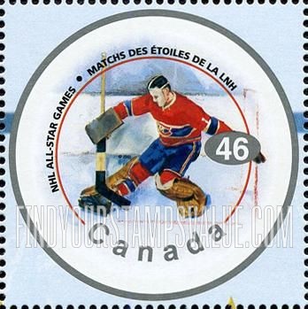 FindYourStampsValue: Famous NHL players: Jacques Plante (Canadiens jersey No. 1)