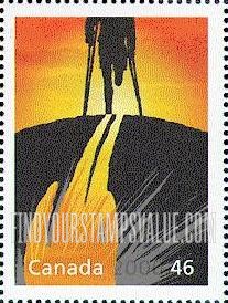 FindYourStampsValue: Humanitarians and Peacekeepers: Amputee and shadow (Ottawa Convention on Land Mines)