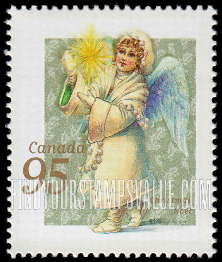 FindYourStampsValue: Christmas: Angel, candle