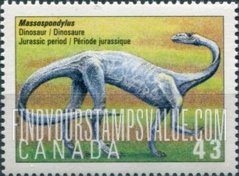 FindYourStampsValue: Dinosaurs: Massospondylus