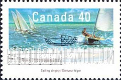 FindYourStampsValue: Small Craft Type of 1989: Sailing dinghy