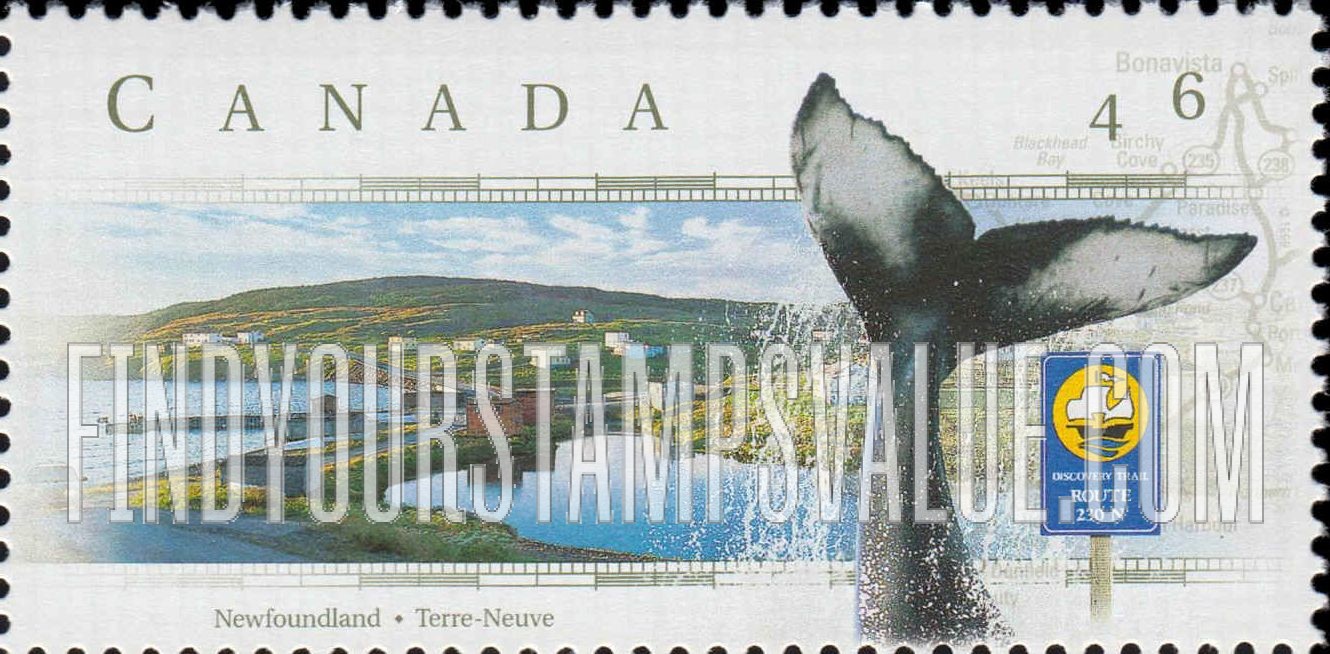 FindYourStampsValue: Scenic Highway Type of 1997: Discovery Trail, Route 230N, Newfoundland
