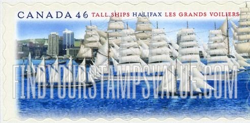 FindYourStampsValue: Tall Ships in Halifax Harbor: Denomination at L.