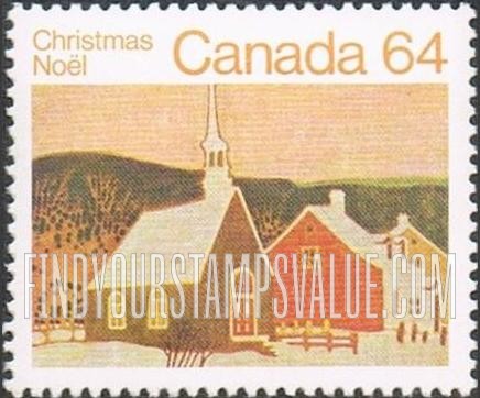 FindYourStampsValue: Christmas: Rural church
