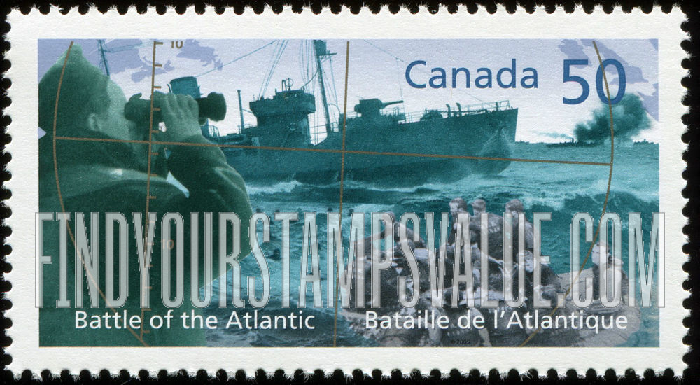 FindYourStampsValue: Battle of the Atlantic, World War II