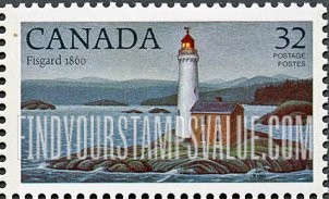 FindYourStampsValue: Lighthouses: Fisgard, 1860