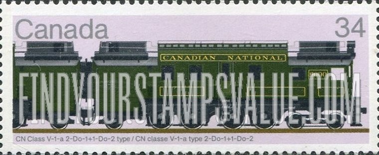 FindYourStampsValue: Locomotives Type of 1984: CN V1a