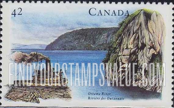FindYourStampsValue: Booklet Stamps, Canadian Rivers Type of 1991: Ottawa